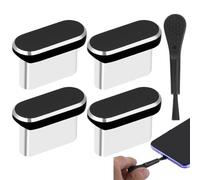 poussière de téléphone, anti-poussière de type C,Bouchon anti-poussière anti-fuite brosse | Bouchons anti-poussière anti-fuite de type C, housse anti-poussière de téléphone portable multifonction avec