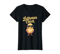 Poussin luthérien drôle église chrétienne Religieuse Foi T-Shirt