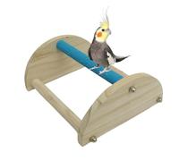 Poussin Perch Stand - Échelle en Bois 7.68 En Volaille, Perche D'oiseau En Bois Naturel, Support D'escalade Triangulaire Jouet Durable Pour Animaux De Compagnie | Plate-Forme D'échelle De Formation