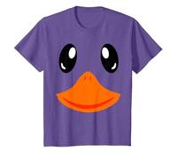 Poussin Visage de canar Outfit Halloween Costume Jolie oie T-Shirt, Enfant, Violet Chiné, 4 Ans
