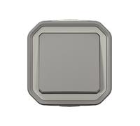 LEGRAND | Poussoir Plexo NO, Étanche IP55 Gris, Prêt À Installer En Saillie, Résistant Aux Chocs IK08