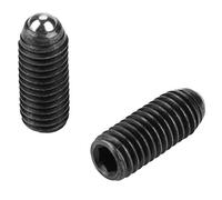 Poussoir à bille,Akozon Douille hexagonale à filetage Ensemble de poussoirs à billes en acier au carbone M8 10 pièces(M8*20)