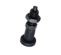 Poussoir à bouton, Piston à ressort en acier au carbone, 2 pièces, autobloquant, réinitialisation, noir, plusieurs tailles(M12-SELF-LOCKING TYPE)