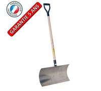 Poussoir à neige Gratte large aluminium 75 cm manche poignée YD, pour le déneigement