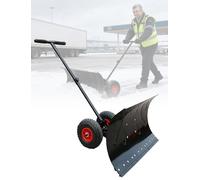 Poussoir à neige robuste avec poignée réglable en hauteur et lame directionnelle pour un nettoyage efficace des allées et des chemins