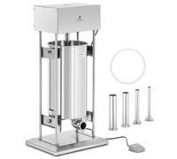 Poussoir à saucisse - 25 l - électrique - avec 4 tubes de remplissage - Royal Catering RCSS-025E