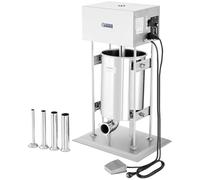 Royal Catering - Poussoir a Saucisse Inox Electrique Appareil a Viande 230 w Avec Pedale 10 l - Rouge, Argent, Rose