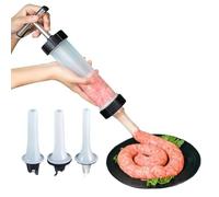 Poussoir a Saucisse Machine À Farcir Les Saucisses Manuelle Avec 3 Buses De Remplissage, Remplisseur Fait Maison For Fabriquer Différentes Tailles