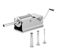 Poussoir À Saucisse Manuel 3 l Viande Horizontal En Inox 2 Vitesses + 4 Tubes