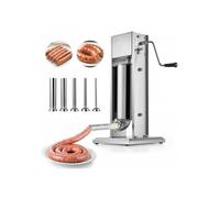 Poussoir à Saucisses Manuel Capacité 5 L Machine à Saucisses Verticale en Acier Inoxydable Ensacheuse à Double Vitesse