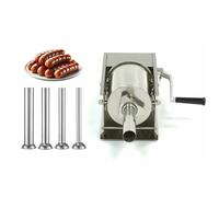 Poussoir à Saucisses Manuel Horizontal 3L - Acier Inox - 2 Vitesses - Remplissage Précis - Idéal pour Charcutiers et Particuliers