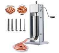 Poussoir à Saucisses Manuel-VEVOR-5 L-Machine à Saucisses Verticale en Acier Inoxydable-5 Tubes de Remplissage