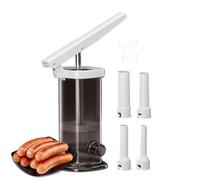 Poussoir à Saucisses - Remplisseur de Viande Manuel 2 L, Fabricant de Saucisses à Domicile | Hachoir à Viande, Outil de Remplissage de Cuisine, Piston à Levier | Conception Grande Capacité, Système de