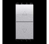 Poussoir à verrouillage 1P NO+ 1P NO 10A 1 module Aluminium Urmet 10139AL