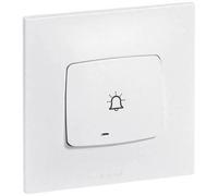 LEGRAND | Poussoir Lumineux Neptune, Bouton-Poussoir Résidentiel, Voyant Indicateur Inclus, Connexion Rapide Par Bornes Automatiques, Fixation À Griffes Ou Vis