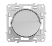 Poussoir avec porte étiquette - Aluminium - Odace 2011 - S530266 - Schneider