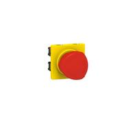 Legrand Poussoir d'arrêt d'urgence Mosaic 076602, 2 modules, déverrouillable, Rouge/Jaune