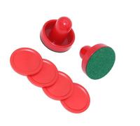 Poussoir de Hockey sur air et palets de Hockey sur air Ensemble de poussoirs de Table Poignée de But de Remplacement pour Adultes et Poussoirs et palets en Plastique Standard