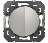 Poussoir Double Dooxie 1 poste - 6A - 250V - Alu G