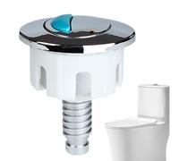 Poussoir Double Pour Toilettes - De Chasse D'eau Rond Antirouille, Accessoire De Salle De Bain À Commande Filaire | Kit De Remplacement De Poussoir De Toilette Universel, Pour Rép