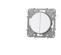 Schneider Electric Double poussoir Odace S520216 Blanc à vis, connexion rapide