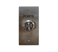 Poussoir Inox Lumineux C/No/Nf Sur Façade Inox 35 X 60 Gravée Porte - COMELIT BP/204L