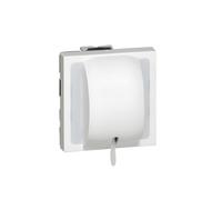 Legrand Poussoir inverseur à tirage Mosaic 077044 – 2 modules, 6A, 250V – Blanc
