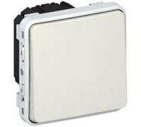 Legrand 069631 Poussoir Inverseur Étanche NO+NF Plexo Composable IP55, 10A, Blanc