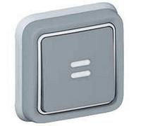 Legrand Poussoir inverseur PLEXO lumineux complet NO+NF encastré IP55 10A – gris