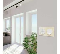 Poussoir lumineux - 10 A - Voyant LED bleu 0,15 mA - Blanc - Odace 2011 - S520276 - Schneider