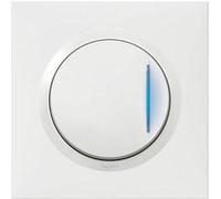 bouton poussoir - lumineux - complet - blanc - legrand dooxie 600716
