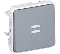 Legrand - Poussoir lumineux à bascule Plexo - Gris