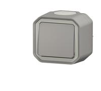 Legrand Bouton poussoir NO lumineux Plexo étanche Gris 10A IP55 IK08 livré complet
