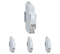 Poussoir modulaire simple fonction contact 1 NO - 1 module (Lot de 4)