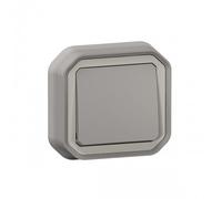 bouton poussoir - no - gris - encastré - legrand plexo 069820l