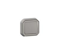 bouton poussoir - no - gris - encastré - legrand plexo 069820l