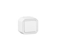 Poussoir NO étanche Plexo 10A IP55 IK08 livré complet pour fixation saillie - blanc - 069760L - Legrand