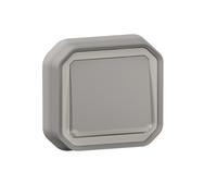 Legrand Bouton poussoir Plexo 069832L – NO, lumineux, gris, encastré