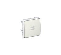 Poussoir NO lumineux IP55 Plexo - Composable saillie ou encastré - Blanc