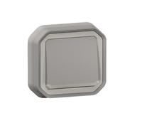 Legrand Bouton poussoir Plexo 069832L – NO, lumineux, gris, encastré
