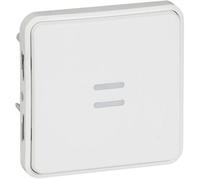 Poussoir No Lumineux Plexo Composable Ip55 10a Blanc Artic Antimicrobien (070732)