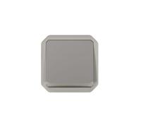 Poussoir NO-NF étanche Plexo 10A IP55 IK08 avec enjoliveur finition gris LEGRAND