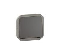 Legrand Poussoir NO Plexo composable 069810L - étanche anthracite avec enjoliveur