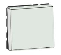 Legrand 077043L Poussoir ou Poussoir Inverseur, Porte-étiquette Mosaic Easy-led, 2 Modules, 6A, 250V, Blanc Antimicrobien