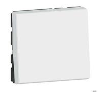 Legrand 077040L Poussoir ou Poussoir Inverseur Mosaic Easy-Led, 2 Modules, 6A, 250V, Blanc