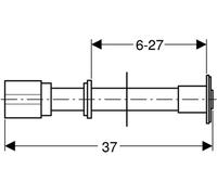 Poussoir pneumatique apparent double touche blanc - GEBERIT - 116.048.11.1