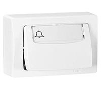 Poussoir porte-étiquette 6A Appareillage saillie complet - Blanc