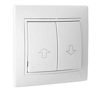 Poussoir pour volet roulant blanc, série standard, fonctionnement simple, idéal pour l'automatisation des volets roulants et le contrôle de la lumière.