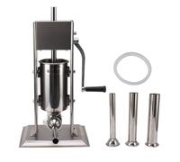 Poussoir Saucisse Manuel 2L Acier Inoxydable Vertical, Machine à Saucisson avec Tubes à Farcir - Grande Capacité, Facile à Nettoyer, Usage Domestique et Professionnel