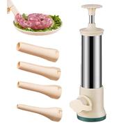Poussoir Saucisse Manuel - Remplisseuse Viande | Machine À Saucisses Manuelle | Outil Remplissage Acier 304 Avec 4 Embouchoirs, Pour Saucisse Porc Maison